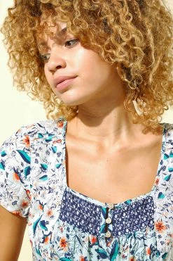 Roman Black Floral Print Button Detail T-Shirt 10 Roman Black Floral Print Button Detail T-Shirt -Roman Sales Shop unnamed file 10048