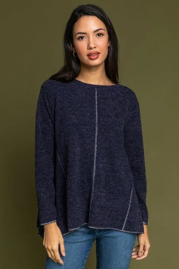 Roman Blue Sparkle Stripe Swing Top 7 Roman Blue Sparkle Stripe Swing Top - Image 5