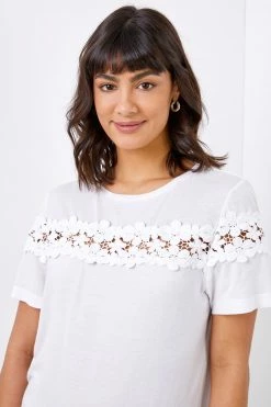 Roman White Lace Detail Jersey T-Shirt 10 Roman White Lace Detail Jersey T-Shirt -Roman Sales Shop unnamed file 10064