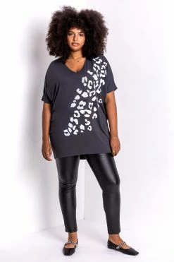 Roman Grey Curve Embellished Animal Print T-Shirt 13 Roman Grey Curve Embellished Animal Print T-Shirt -Roman Sales Shop unnamed file 10068