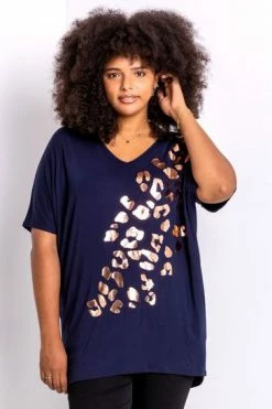 Roman Grey Curve Embellished Animal Print T-Shirt 16 Roman Grey Curve Embellished Animal Print T-Shirt -Roman Sales Shop unnamed file 10071