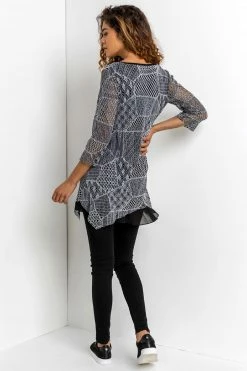 Roman Black Lace Overlay Hanky Hem Top 12 Roman Black Lace Overlay Hanky Hem Top -Roman Sales Shop unnamed file 10083