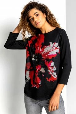 Roman Red Floral Print Embellished Top 13 Roman Red Floral Print Embellished Top -Roman Sales Shop unnamed file 10111