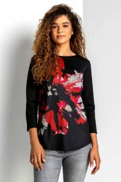 Roman Red Floral Print Embellished Top 15 Roman Red Floral Print Embellished Top -Roman Sales Shop unnamed file 10113