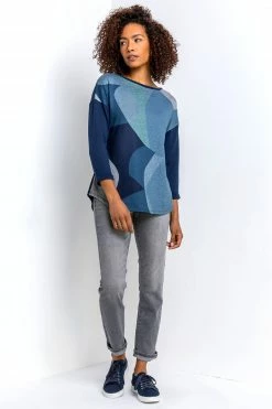 Roman Blue Abstract Print Jersey Top 9 Roman Blue Abstract Print Jersey Top -Roman Sales Shop unnamed file 10118