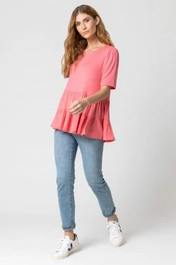 Roman Orange Peplum Hem Tiered Smock Top 9 Roman Orange Peplum Hem Tiered Smock Top -Roman Sales Shop unnamed file 10128