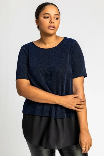 Roman Blue Curve Sparkle Overlay Top 7 Roman Blue Curve Sparkle Overlay Top - Image 5
