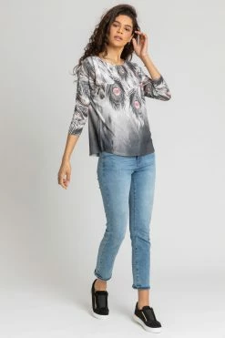 Roman Grey Feather Border Print Top 10 Roman Grey Feather Border Print Top -Roman Sales Shop unnamed file 10139