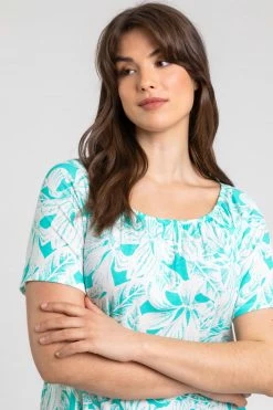 Roman Green Curve Leaf Print Swing Top 10 Roman Green Curve Leaf Print Swing Top -Roman Sales Shop unnamed file 10176