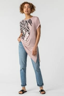 Roman Pink Animal Print Foil T-Shirt 10 Roman Pink Animal Print Foil T-Shirt -Roman Sales Shop unnamed file 10180