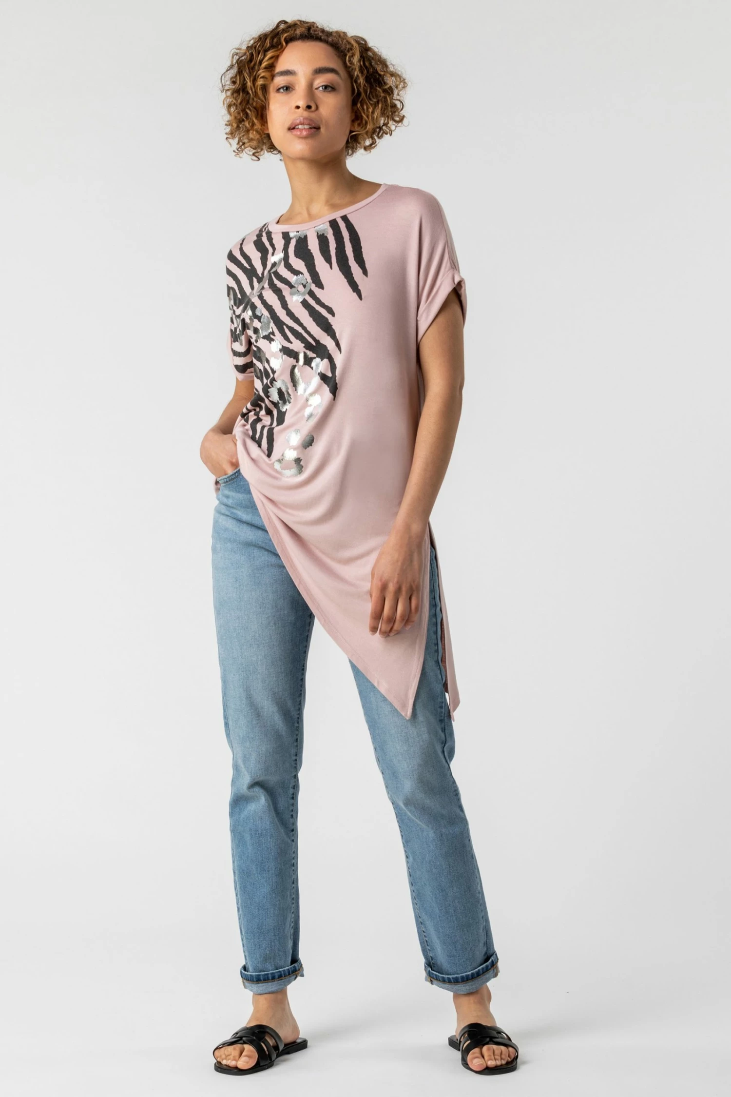 Roman Pink Animal Print Foil T-Shirt 5 Roman Pink Animal Print Foil T-Shirt - Image 3
