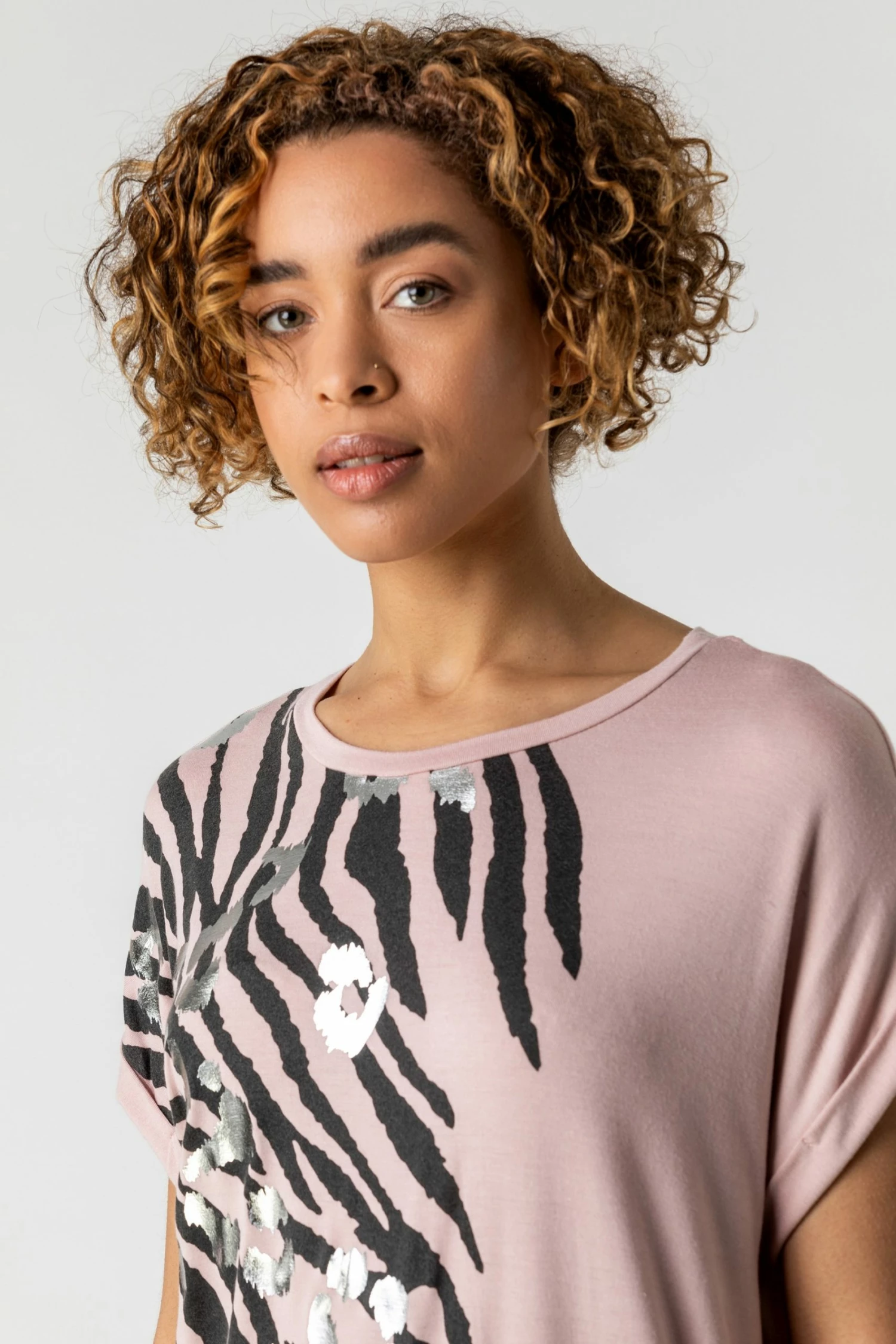 Roman Pink Animal Print Foil T-Shirt 6 Roman Pink Animal Print Foil T-Shirt - Image 4