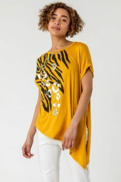 Roman Pink Animal Print Foil T-Shirt 13 Roman Pink Animal Print Foil T-Shirt -Roman Sales Shop unnamed file 10183