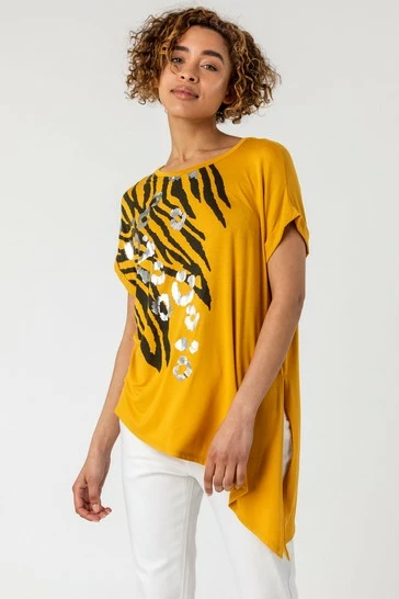 Roman Pink Animal Print Foil T-Shirt 8 Roman Pink Animal Print Foil T-Shirt - Image 6