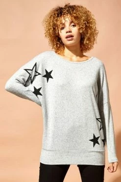 Roman Grey Star Print Batwing Top 13 Roman Grey Star Print Batwing Top -Roman Sales Shop unnamed file 10204