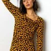 Roman Yellow Spot Print Cowl Neck Top 2 Roman Yellow Spot Print Cowl Neck Top -Roman Sales Shop unnamed file 10225