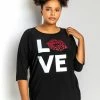 Roman Black Curve Love Print Jersey T-Shirt 2 Roman Black Curve Love Print Jersey T-Shirt -Roman Sales Shop unnamed file 10230
