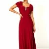 Roman Red Diamante Cold Shoulder Maxi Dress 2 Roman Red Diamante Cold Shoulder Maxi Dress -Roman Sales Shop unnamed file 1024