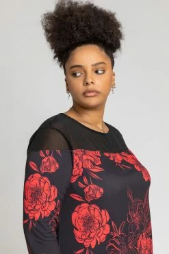 Roman Black Curve Contrast Yoke Floral Print Top 10 Roman Black Curve Contrast Yoke Floral Print Top -Roman Sales Shop unnamed file 10243