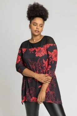 Roman Black Curve Contrast Yoke Floral Print Top 11 Roman Black Curve Contrast Yoke Floral Print Top -Roman Sales Shop unnamed file 10244