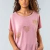 Roman Pink Foil Heart Print Lounge T-Shirt 2 Roman Pink Foil Heart Print Lounge T-Shirt -Roman Sales Shop unnamed file 10250