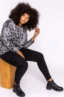 Roman Grey Curve Animal Print Jersey Top 11 Roman Grey Curve Animal Print Jersey Top -Roman Sales Shop unnamed file 10270