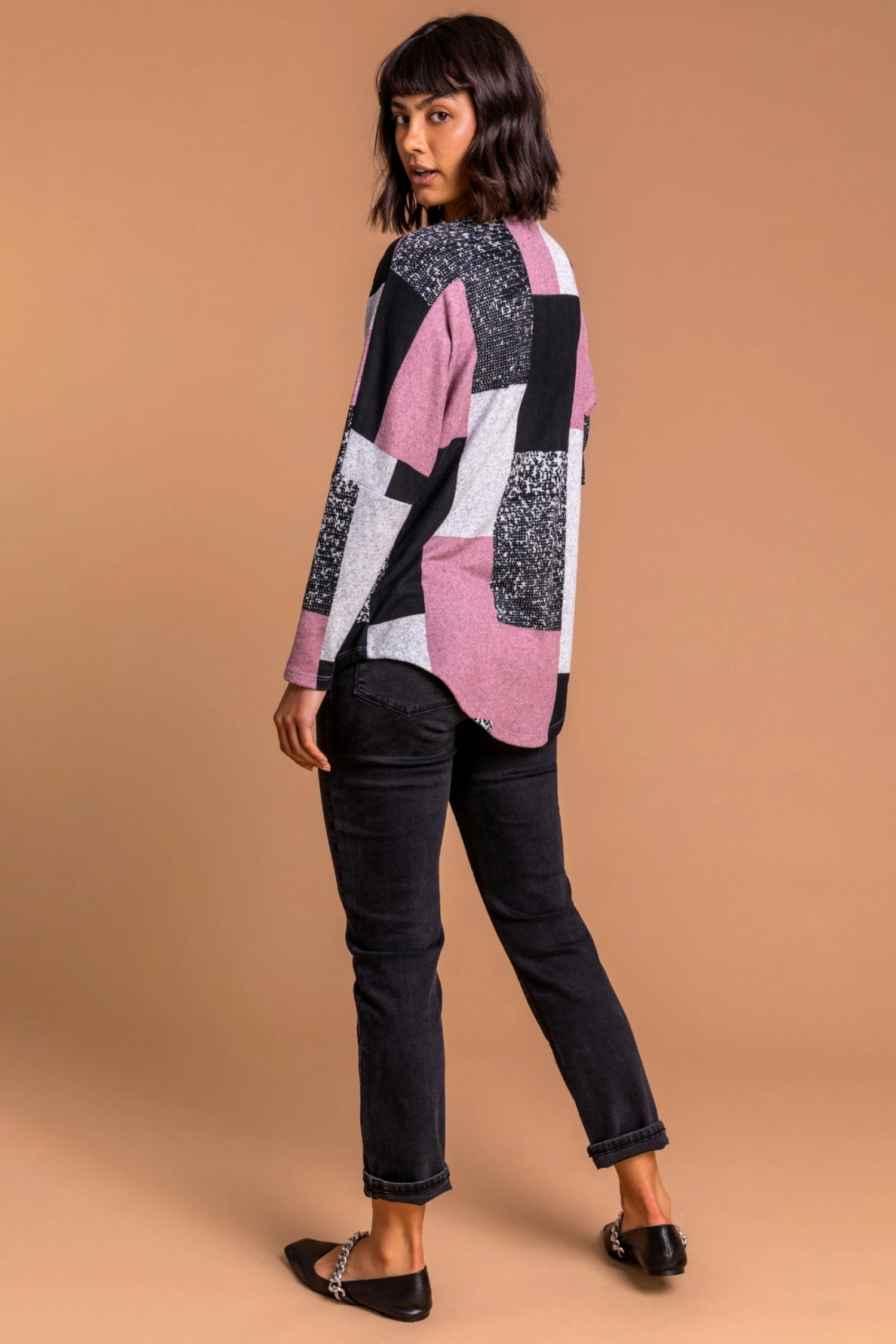 Roman Pink Colour Block Zip Detail T-Shirt 5 Roman Pink Colour Block Zip Detail T-Shirt - Image 3