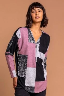 Roman Pink Colour Block Zip Detail T-Shirt 13 Roman Pink Colour Block Zip Detail T-Shirt -Roman Sales Shop unnamed file 10276