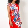 Roman Red Petite Floral Placement Print Scuba Dress 2 Roman Red Petite Floral Placement Print Scuba Dress -Roman Sales Shop unnamed file 1028