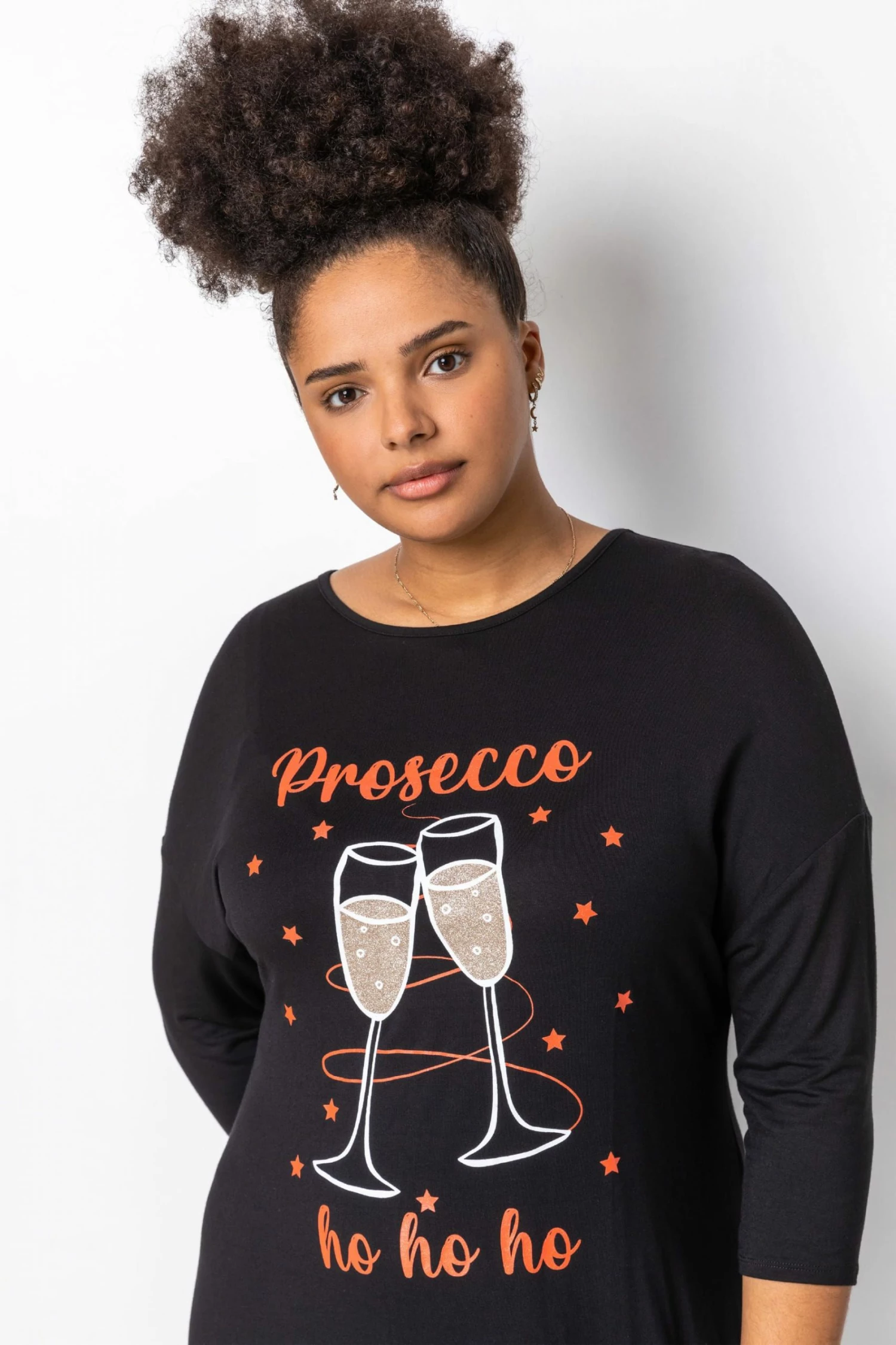 Roman Black Curve Christmas Slogan Jersey Top 3 Roman Black Curve Christmas Slogan Jersey Top - Image 2