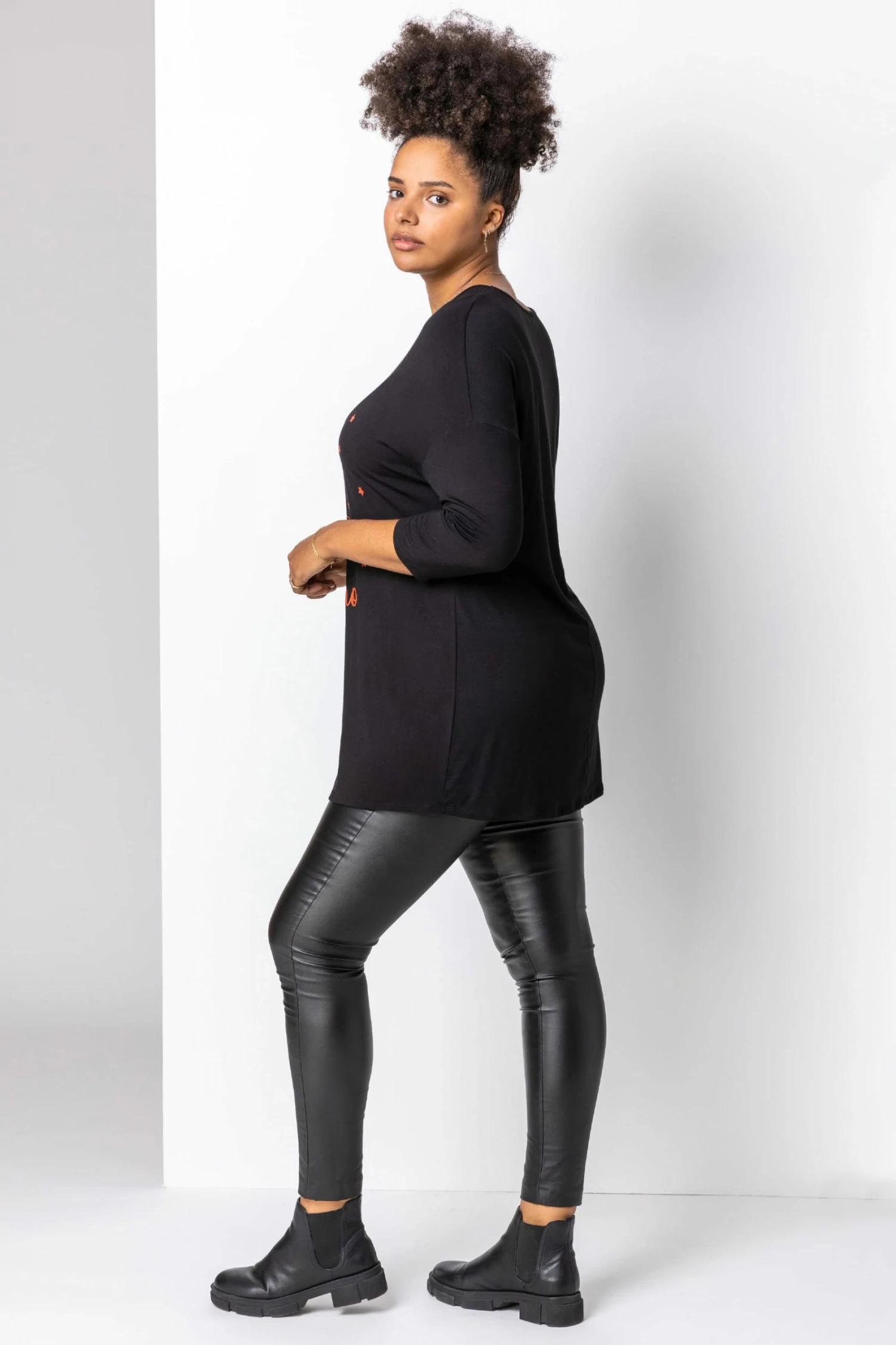 Roman Black Curve Christmas Slogan Jersey Top 5 Roman Black Curve Christmas Slogan Jersey Top - Image 4