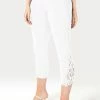Roman White Lace Insert Crop Stretch Trousers -Roman Sales Shop unnamed file 10302