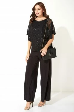 Roman Black Originals Wide Leg Palazzo Trousers -Roman Sales Shop unnamed file 10310