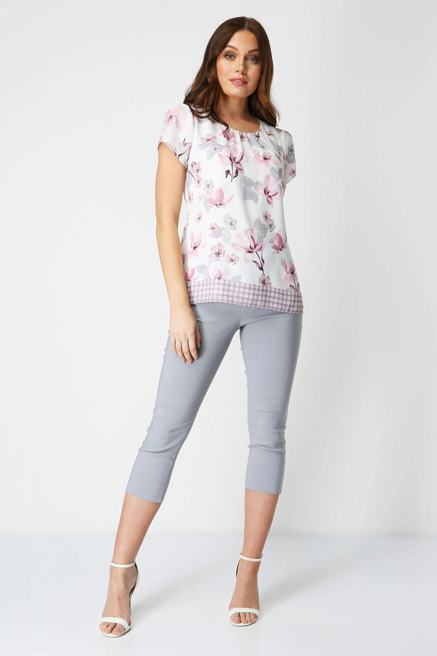 Roman Grey Cropped Stretch Trouser 5 Roman Grey Cropped Stretch Trouser - Image 3