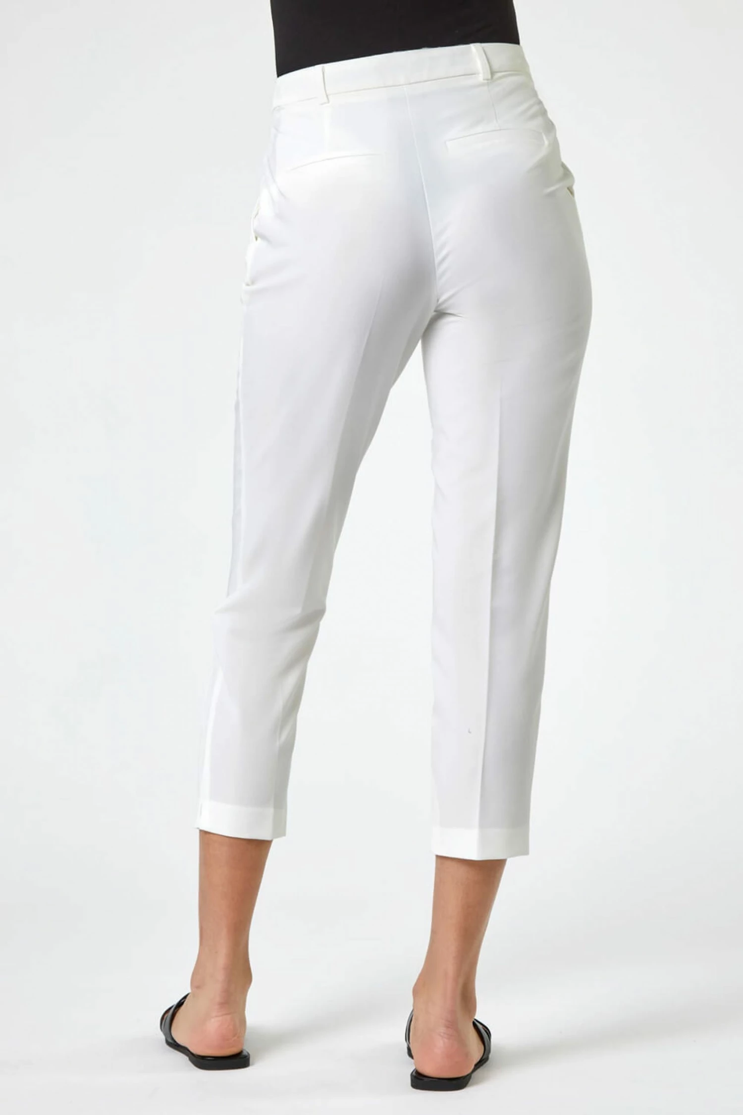 Roman Ivory Smart Tapered Trousers 4 Roman Ivory Smart Tapered Trousers - Image 2