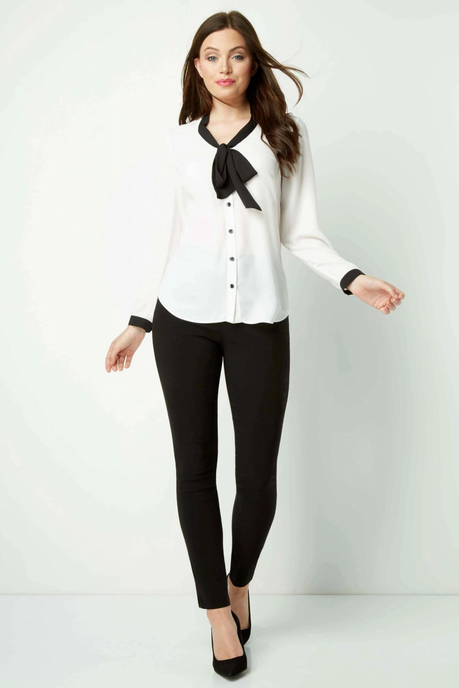 Roman Black Originals Full Length Stretch Trousers 4 Roman Black Originals Full Length Stretch Trousers - Image 2