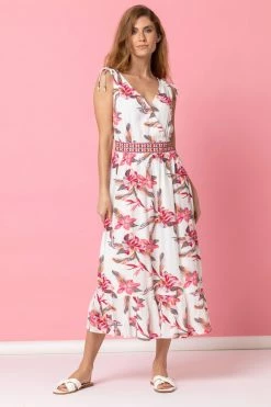 Roman White Floral Embroidered Detail Dress 9 Roman White Floral Embroidered Detail Dress -Roman Sales Shop unnamed file 1036