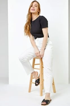 Roman White Petite Smart Tapered Trouser 10 Roman White Petite Smart Tapered Trouser -Roman Sales Shop unnamed file 10369