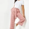 Roman Pink Ditsy Floral Print Waist Tie Culottes 2 Roman Pink Ditsy Floral Print Waist Tie Culottes -Roman Sales Shop unnamed file 10390
