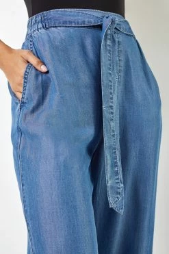Roman Blue Waist Tie Detail Denim Culottes -Roman Sales Shop unnamed file 10403