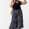 Roman Navy Curve Floral Print Culotte Trousers 2 Roman Navy Curve Floral Print Culotte Trousers -Roman Sales Shop unnamed file 10410