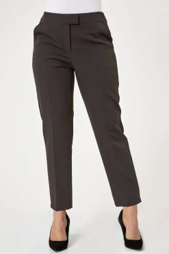 Roman Black Petite Straight Leg Tailored Trouser