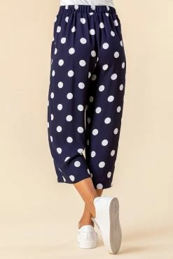 Roman Navy Polka Dot Culotte Trousers 8 Roman Navy Polka Dot Culotte Trousers -Roman Sales Shop unnamed file 10427