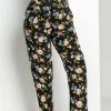 Roman Black Petite Floral Print Tapered Trousers 1 Roman Black Petite Floral Print Tapered Trousers -Roman Sales Shop unnamed file 10431
