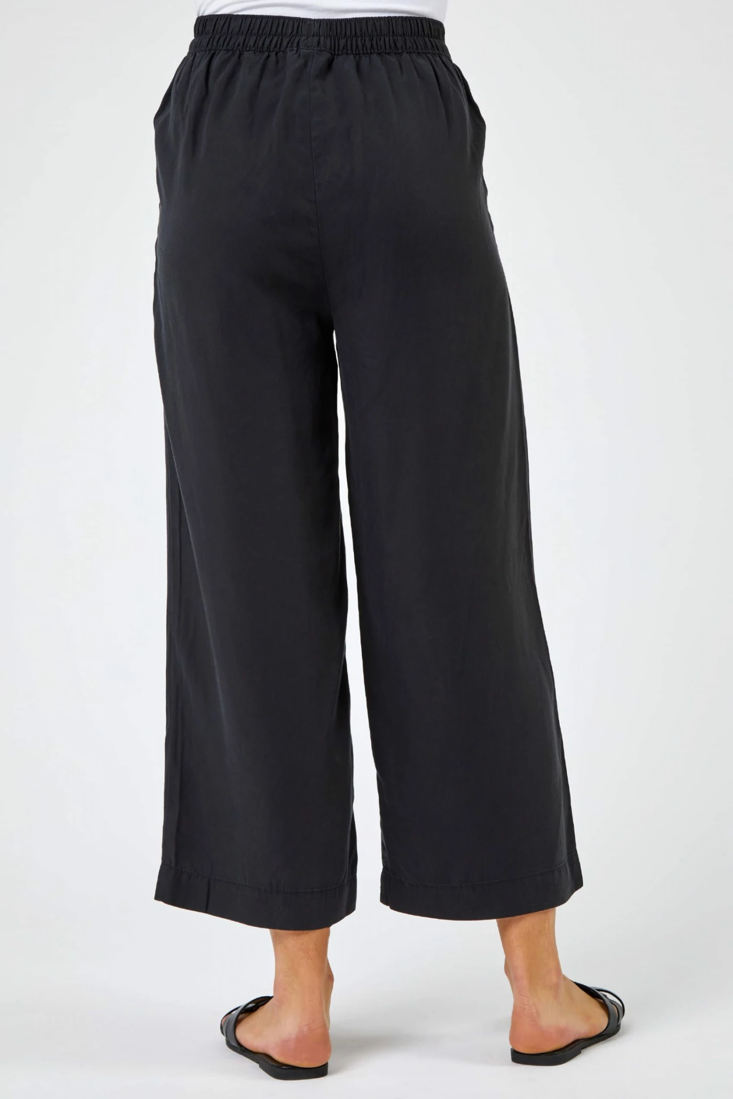 Roman Black Tie Waist Culottes 4 Roman Black Tie Waist Culottes - Image 2