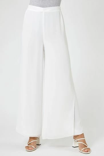 Roman White Wide Leg Side Split Trousers 8 Roman White Wide Leg Side Split Trousers - Image 6