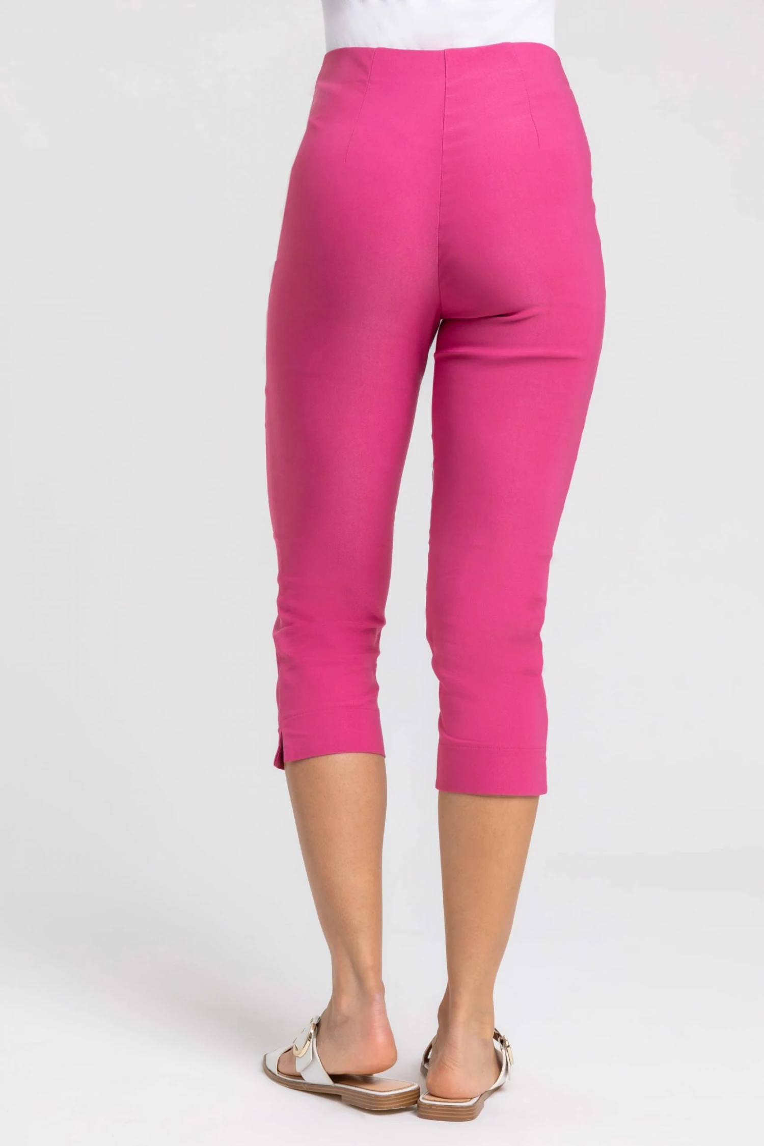 Roman Pink Cropped Stretch Trouser 4 Roman Pink Cropped Stretch Trouser - Image 2