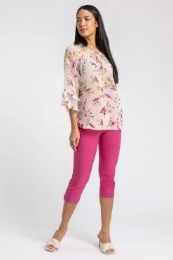 Roman Pink Cropped Stretch Trouser 14 Roman Pink Cropped Stretch Trouser -Roman Sales Shop unnamed file 10485