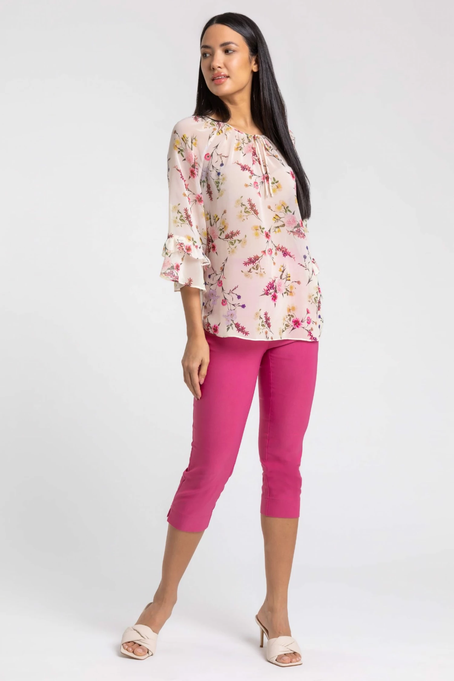 Roman Pink Cropped Stretch Trouser 6 Roman Pink Cropped Stretch Trouser - Image 4