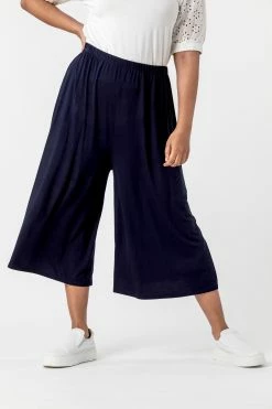 Roman Navy Curve Plain Culotte Trousers 9 Roman Navy Curve Plain Culotte Trousers -Roman Sales Shop unnamed file 10493